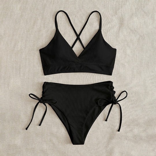 Damen Bikini-Set mit verstellbaren Trägern und raffinierten Schnürdetails R&B