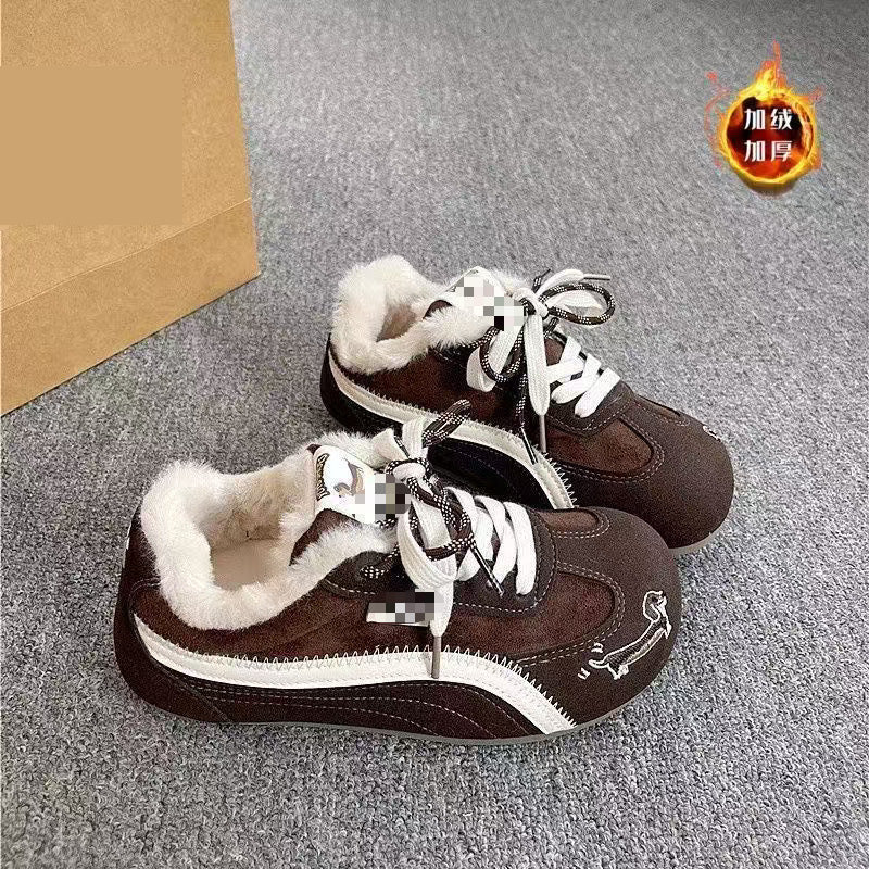 Damen warme und stylische Sneakers mit Fleece-Futter R&B