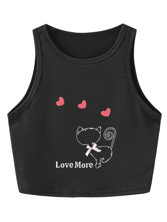 Damen Crop-Top mit auffälligem Schriftzug und körpernahem Schnitt R&B
