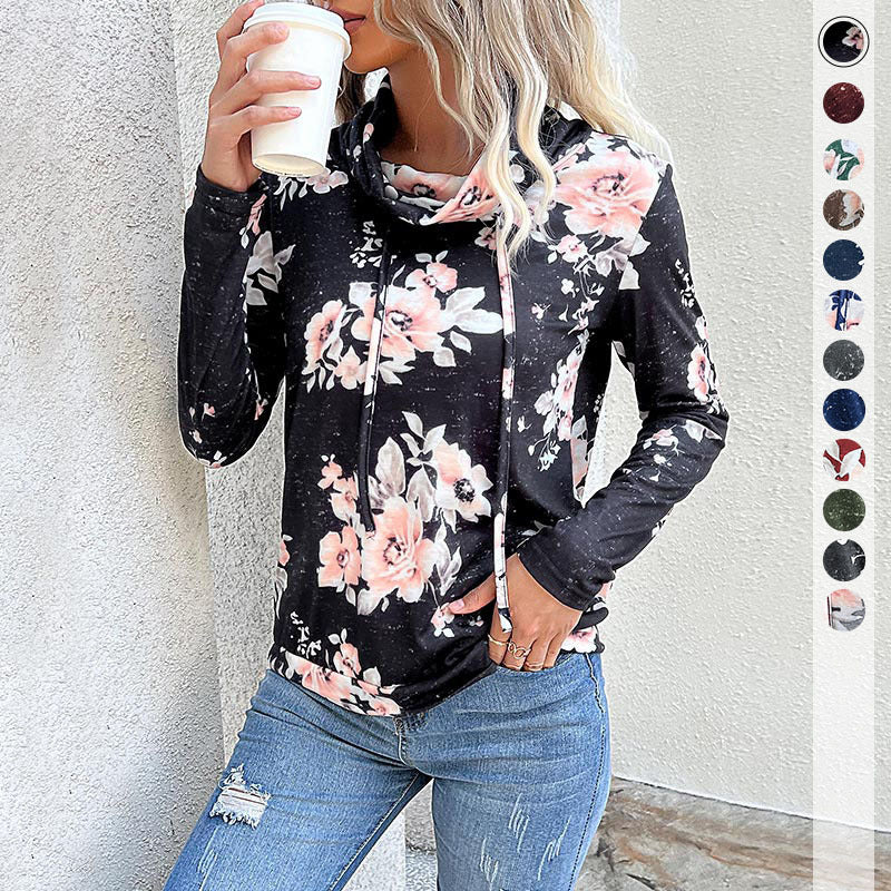Damen Kapuzenpullover mit floralem Design und modernem Schnitt R&B