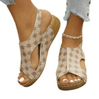 Damen Wedge-Sandalen mit modischem Schnallenverschluss und komfortablem Fußbett R&B