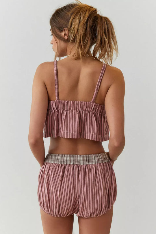 Damen gestreiftes Loungewear-Set R&B
