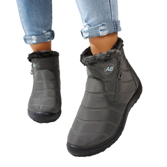 Damen Winterstiefel mit praktischem Reißverschluss und kuscheligem Innenfutter R&B