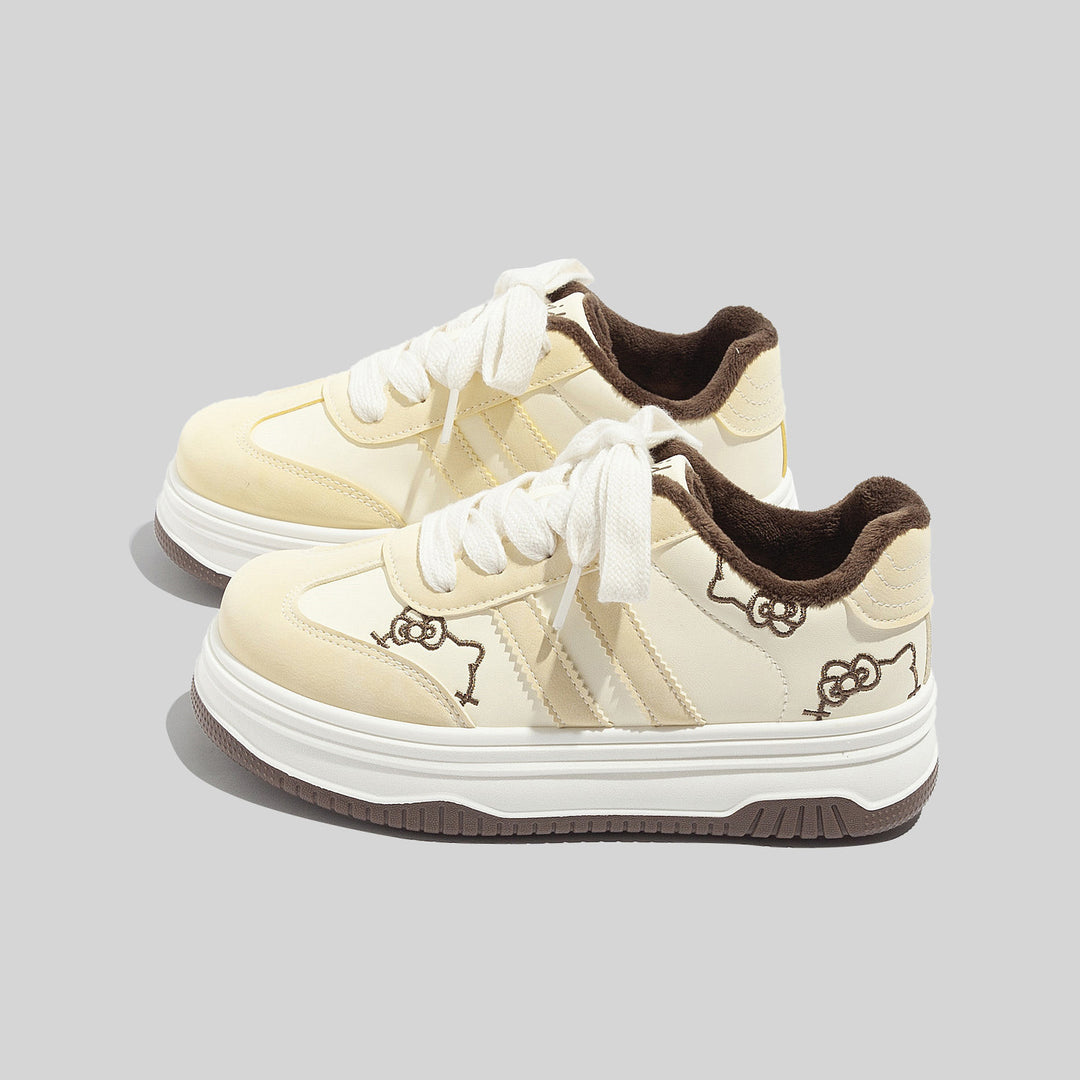 Damen Sportliche Sneaker mit weicher Innenpolsterung und blumigem Design R&B