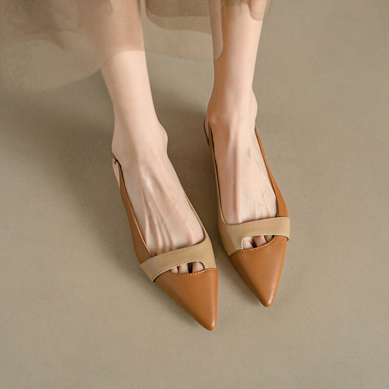 Damen Slingback-Pumps mit spitzem Zehendesign und eleganter Riemchenführung