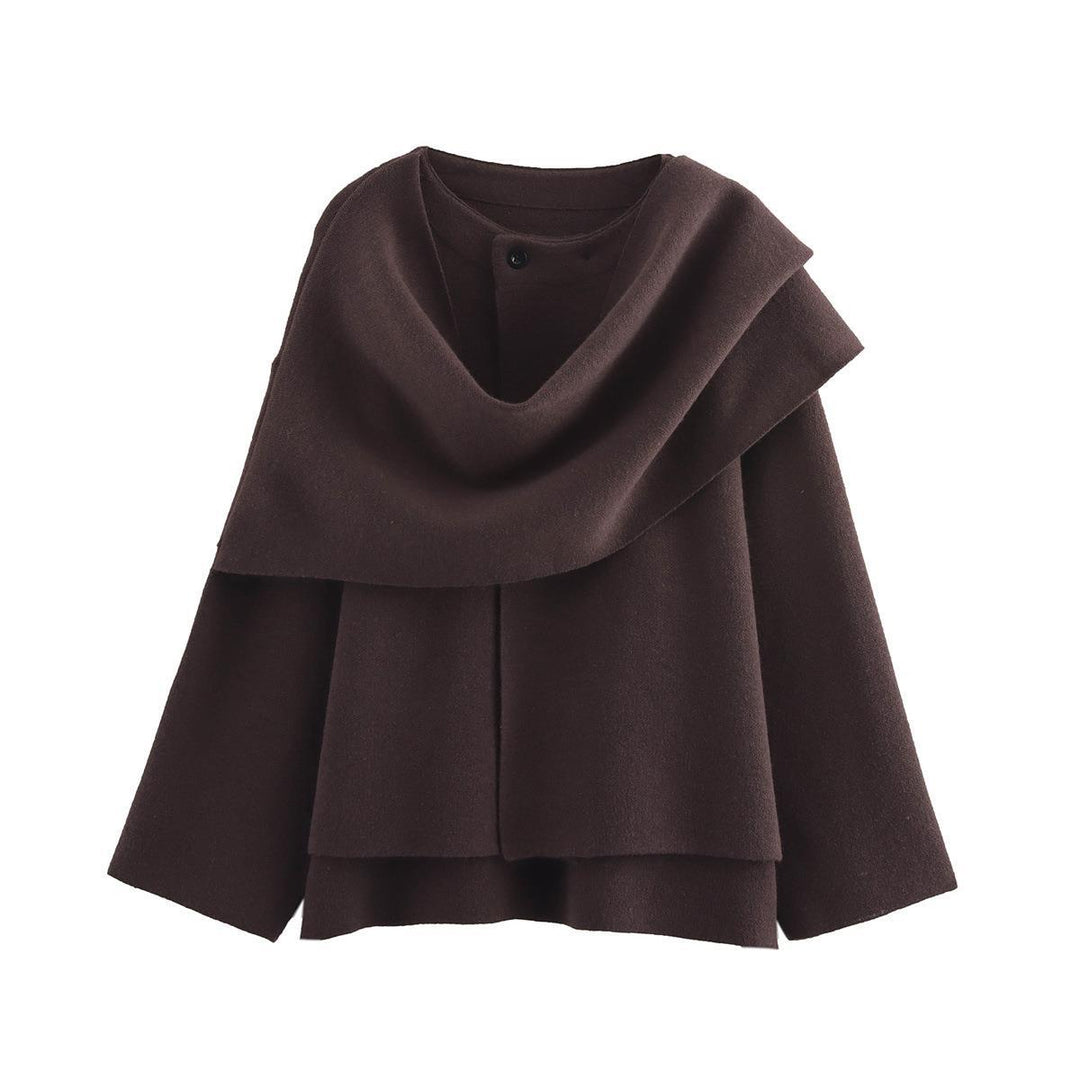 Damen modischer Umhangpullover aus weichem Material R&B