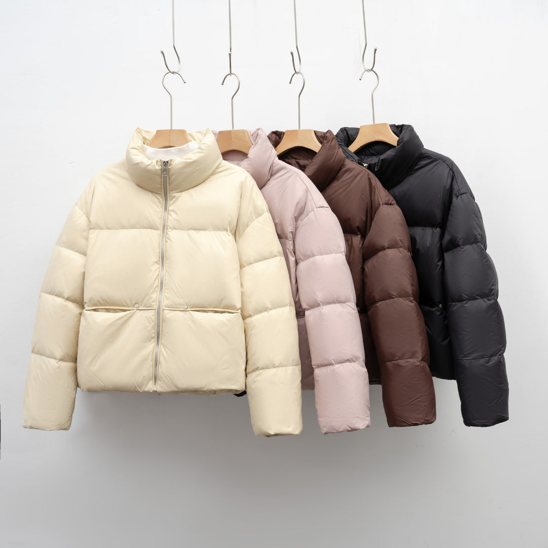 Damen hochwertige Steppjacke mit kurzem Schnitt R&B
