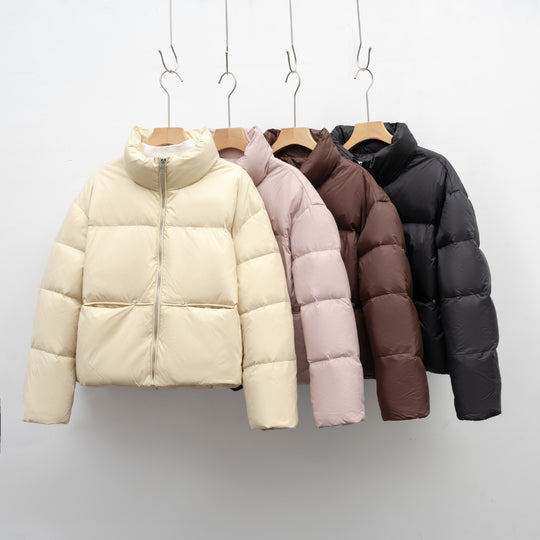 Damen hochwertige Steppjacke mit kurzem Schnitt R&B