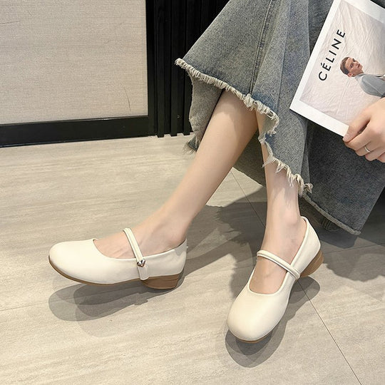 Damen Ballerinas mit verstellbarem Riemen und Komfortsohle R&B