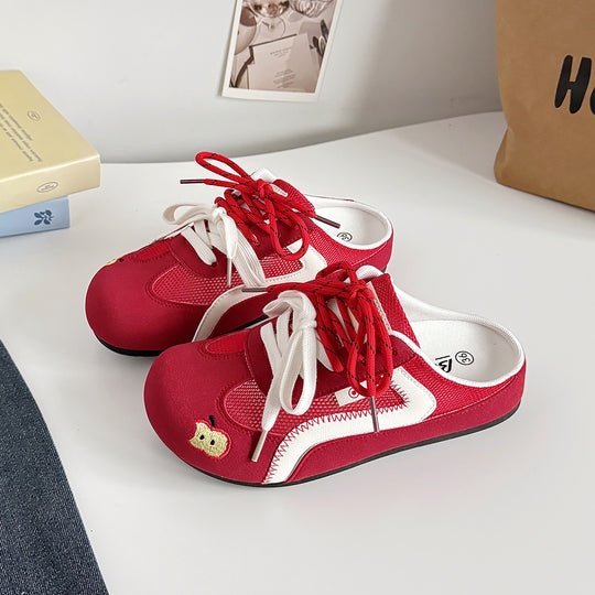 Damen Modische Clogs mit spielerischem Schnür-Design und atmungsaktivem Obermaterial R&B