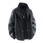 Herren modische Oversized jacke mit elegantem Kragen und praktischen Taschen R&B