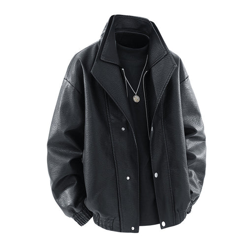 Herren modische Oversized jacke mit elegantem Kragen und praktischen Taschen R&B