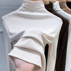Damen Langarm Rollkragenpullover aus hochwertigem Strickstoff