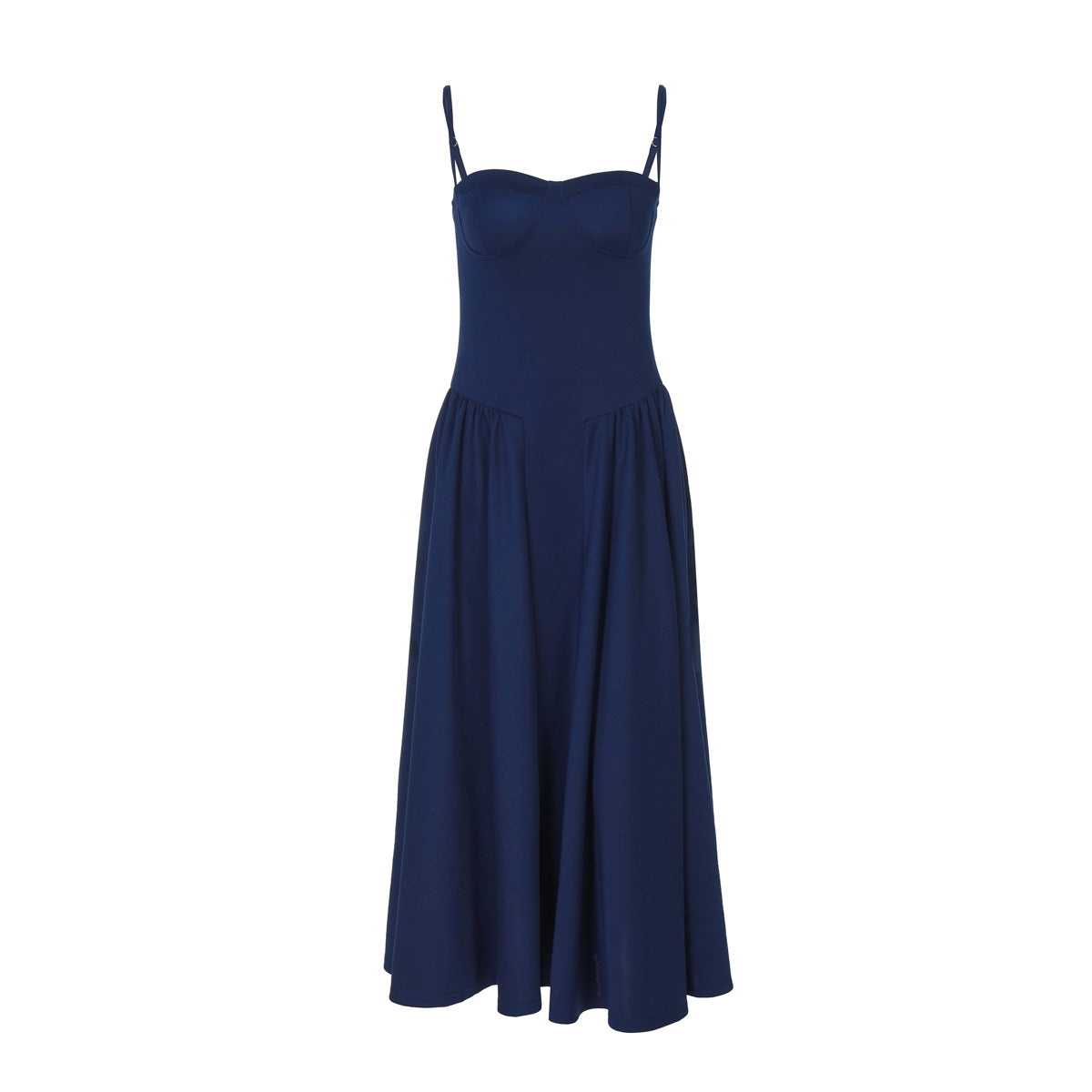 Damen Maxi-Kleid mit elegantem Bustier-Oberteil und fließendem Rock R&B