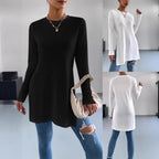 Damen Langarmshirt mit seitlichen Schlitzen und hochwertiger Verarbeitung R&B