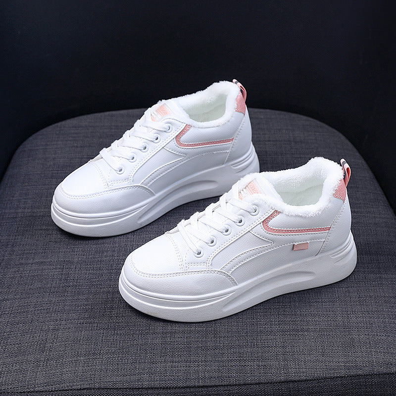 Damen warme High-Top Sneaker mit kuscheligem Innenfutter und rutschfester Sohle R&B