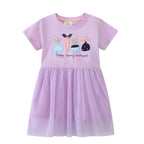Mädchen Kleid mit floralem Stickdesign und Tüllrock R&B