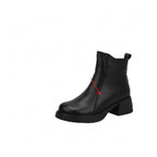 Damen Modische Winterstiefeletten mit kuscheligem Innenfutter und robustem Blockabsatz R&B
