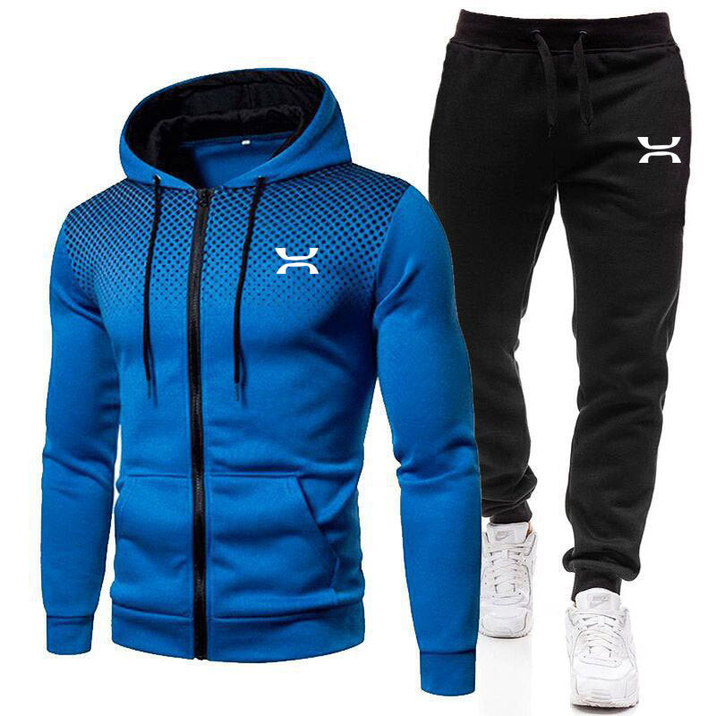 R&B Herren Sportanzug mit Reißverschluss-Hoodie und Jogginghose