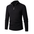 Herren Strickpullover mit stylischem Stehkragen und modernem Reißverschluss