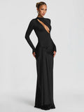 Damen Modisches Maxikleid mit asymmetrischem Ausschnitt R&B