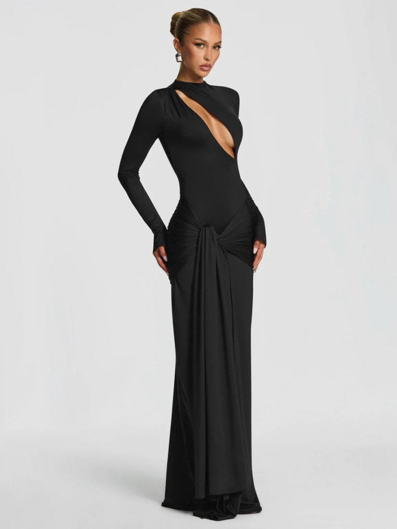 Damen Modisches Maxikleid mit asymmetrischem Ausschnitt R&B