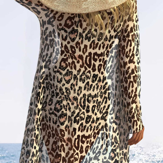 Damen Badeanzug-Set mit floralem Muster und sommerlicher Strandüberwurf R&B