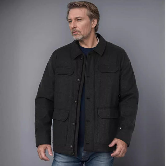 Herren modische Jacke mit praktischen Taschen R&B