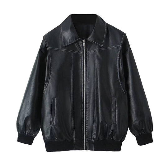 Damen modische jacke mit strukturiertem Kragen und praktischen Taschen R&B