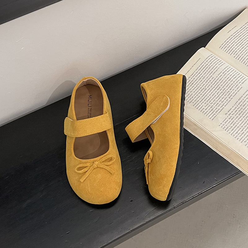 Damen Ballerinas mit praktischem Klettverschluss und verspieltem Schleifendetail R&B