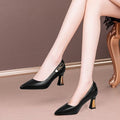 Damen elegante Pumps mit modischem Absatz und schicker Schnallenverzierung R&B