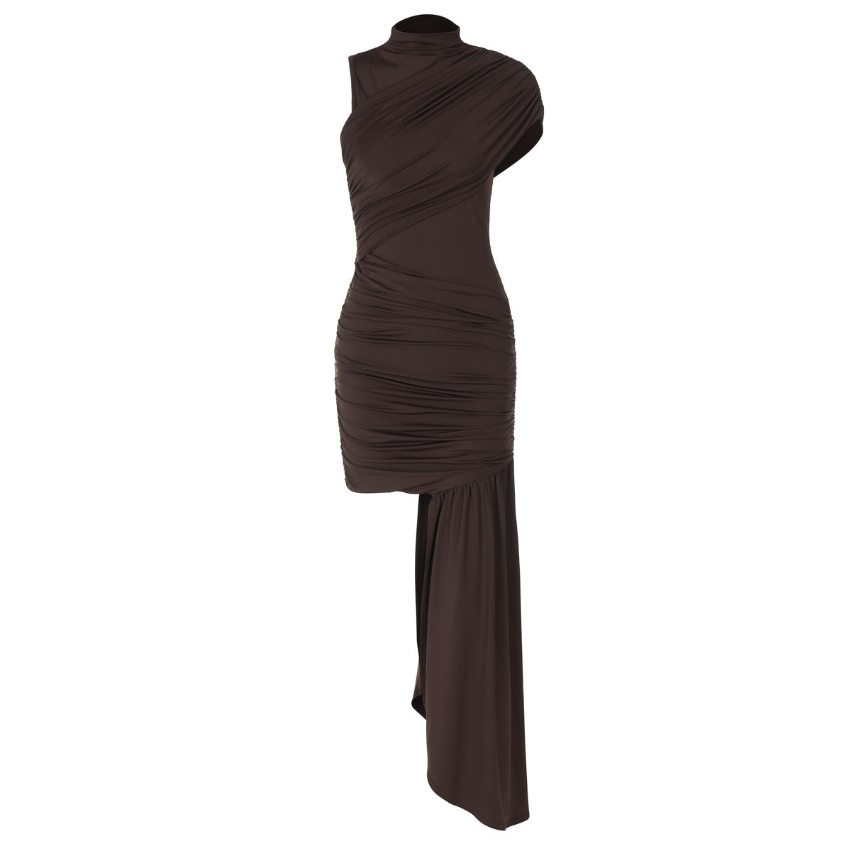 Damen figurumspielendes Cocktailkleid mit asymmetrischem Schnitt und ansprechender Drapierung R&B