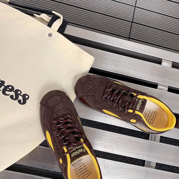 Damen sportliche Freizeit-Sneaker mit atmungsaktiver Obermaterialstruktur und gepolsterter Innensohle R&B