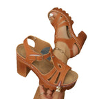 Damen Strappy Plateau-Sandalen mit verzierter Schnalle