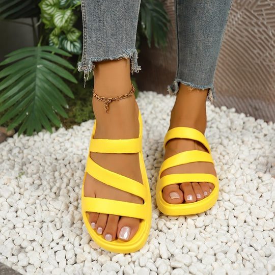 Damen Komfortable Clogs mit elastischen Riemen R&B