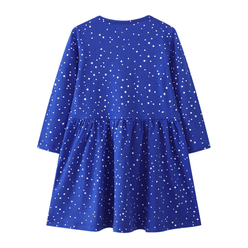 Mädchen Langarmkleid mit Weihnachtsmotiv R&B