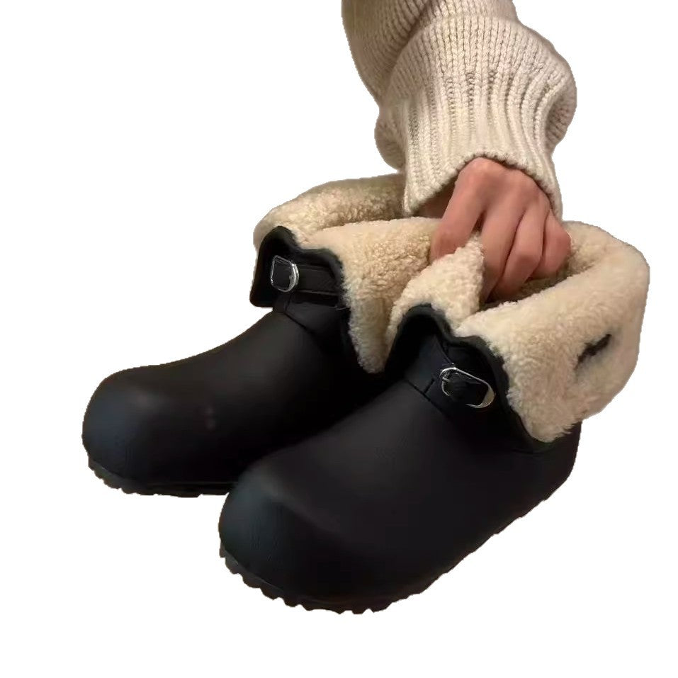 Damen Kuschelige Hausschuh-Stiefel mit flauschigem Innenfutter R&B