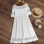 Damen luftiges Sommerkleid mit raffinierten Spitzenakzenten R&B