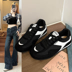 Damen Sportliche Sneaker mit atmungsaktivem Mesh und weichem Velours R&B