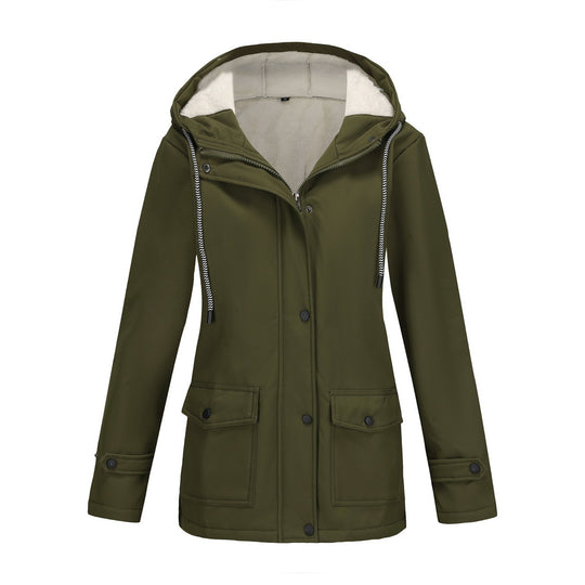 Damen Funktionale Winterjacke mit Fleece-Futter und Kapuze R&B