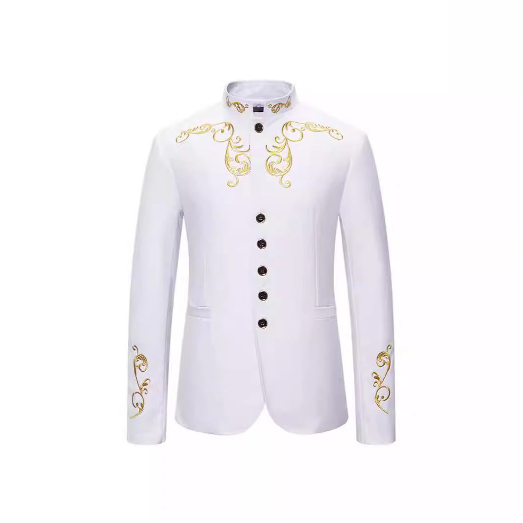 Herren Eleganter Blazer mit kunstvollen Stickereien