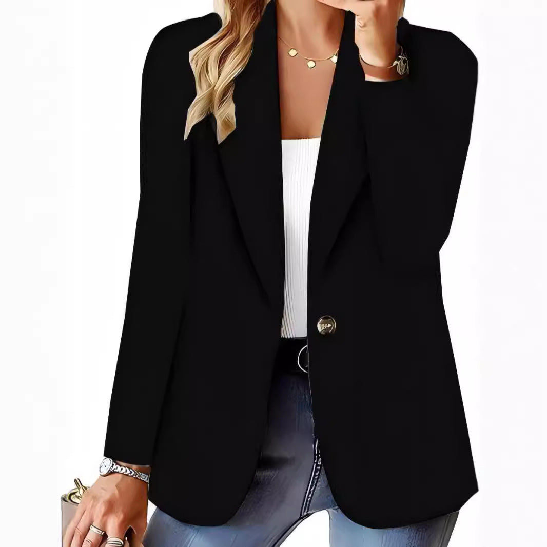 Damen Eleganter Strickblazer mit strukturierter Oberfläche und lässigem Schnitt R&B