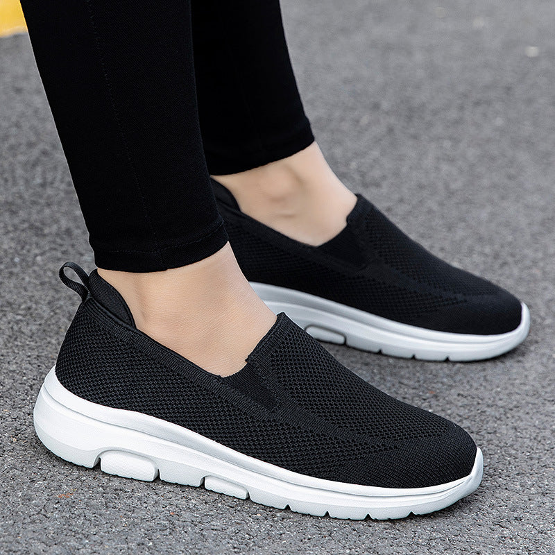 Damen Slip-On Fitnessschuhe mit atmungsaktiver Mesh-Oberfläche R&B