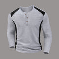 Herren Langarmhemd mit charismatischem Henley-Ausschnitt von R&B