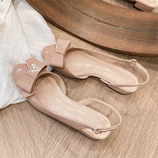 Damen elegante Slingback-Pumps mit dekorativem Schleifendetail R&B