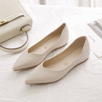 Damen Elegante Ballerinas aus hochwertigem Leder mit modischem V-Ausschnitt R&B