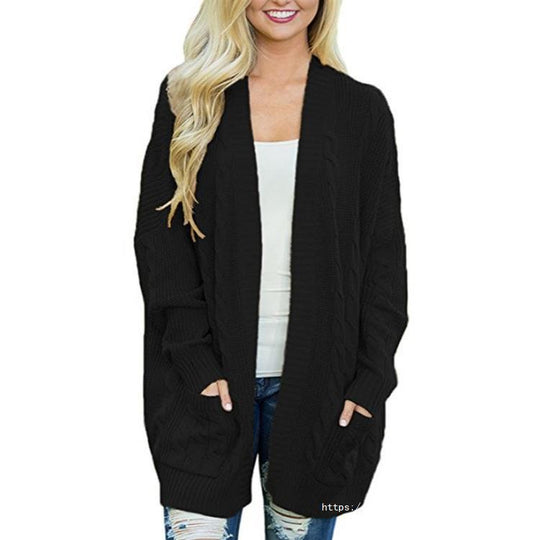 Damen Grobstrick Cardigan mit tiefen Taschen und eleganter Struktur R&B