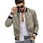 Herren sportliche Collegejacke mit seitlichen Reißverschlusstaschen R&B