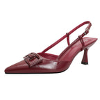 Damen Slingback-Pumps mit eleganter Schnallenapplikation