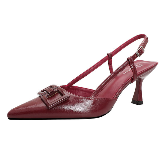Damen Slingback-Pumps mit eleganter Schnallenapplikation R&B